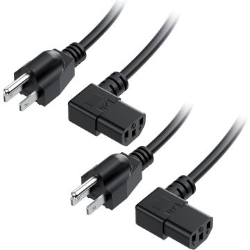 Cable de poder ángulo recto 16 AWG 6 pies 2 unidades