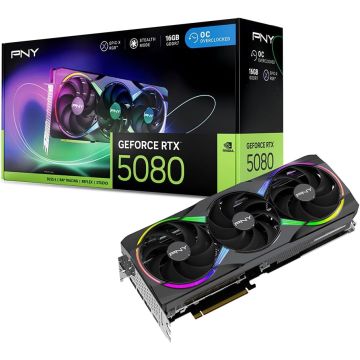 PNY NVIDIA GeForce RTX 5080 Epic-X ARGB OC Triple Fan 16GB GDDR7