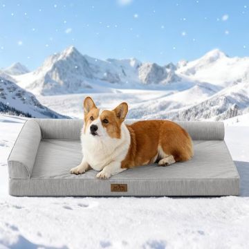 Cama para Perro Grande 107x76x18 cm Refrescante y Ortopédica