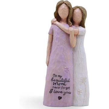 Figura Madre e Hija, Regalo para Mamá, Hecha a Mano, Resina