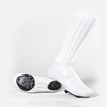 Cubrezapatos Aerodinámicos para Ciclismo Color Blanco Talla L