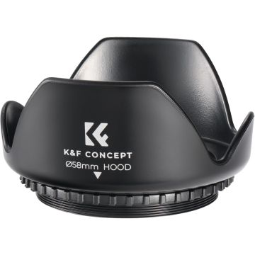 K&F CONCEPT Parasol Tulipán 58mm para Objetivos Canon