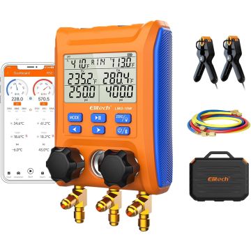 Manómetro digital Elitech LMG-10W para HVAC