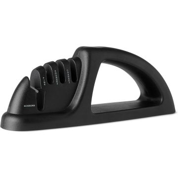 Afilador de cuchillos 4 en 1 Amazon Basics con guantes