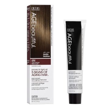 AGE beautiful Crema Colorante Permanente para Cabello con Biotina