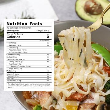 Fideos Shirataki Konjac Hethstia, 12 Paquetes, Bajo en Carbos, Sin Gluten