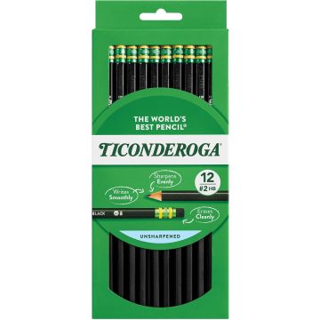 Lápices Ticonderopa Grafito HB Negro 12 Unidades