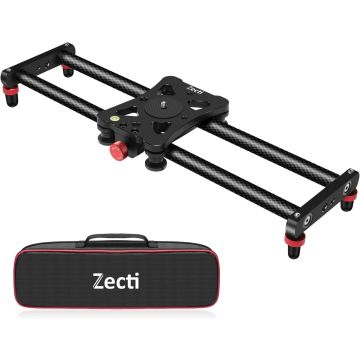 Slider de cámara manual Zecti de 40 cm en fibra de carbono