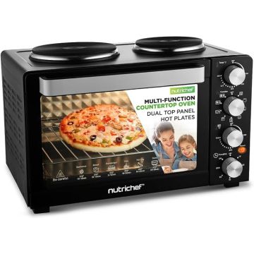 Horno de convección NutriChef 30L con 2 placas calientes - 1