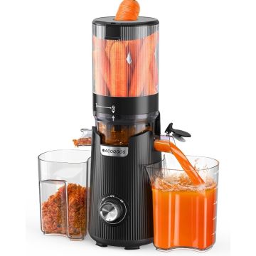 Extractor Jugos Prensado Frío Boca Ancha 5.3" Alto Rendimien