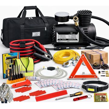 Kit de Emergencia para Automóvil, con Cables Pasacorriente