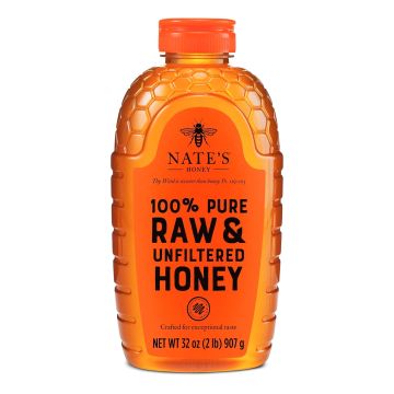 Nate's Miel 100% Pura, Cruda y Sin Filtrar - 946ml