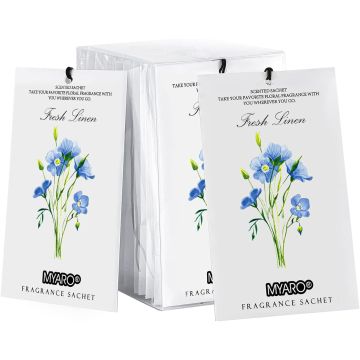 MYARO 12 Pack Ambientador de Lino para Cajón, Clóset y Auto