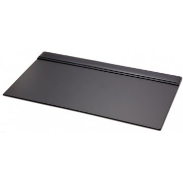 Dacasso Black Leather 34" X 20" Top-Rail Desk Pad
