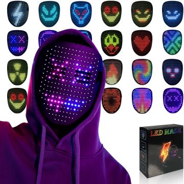 Máscara LED MOYACA con Sensor de Gestos para Fiestas