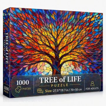 Rompecabezas Stained Glass 1000 Piezas Árbol de la Vida