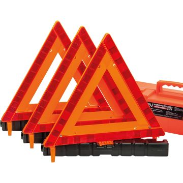Triángulos de seguridad reflectivos plásticos 3 unidades
