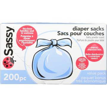 Sassy Baby Bolsas Desechables para Pañales, 200 unidades