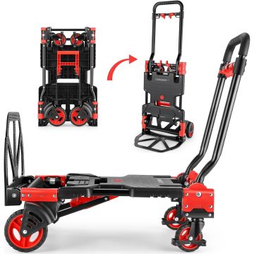 COOCHEER Carro plegable 330 lb, convertible 4/2 ruedas