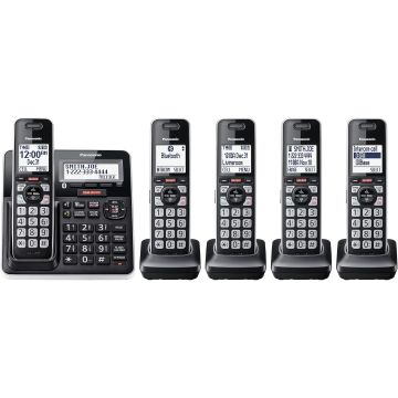 Teléfono Inalámbrico Panasonic KX-TGF975B 5 Auriculares Contestador