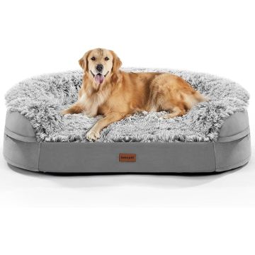 Cama Semicircular para Perro Grande 112cm Ortopédica Lavable