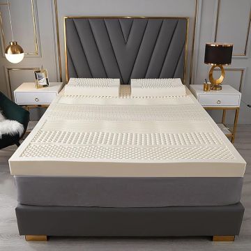 Natural Latex Mattress Topper Orthopaedic Latex Mattress Tatami Massage Double Mattress Integrally Formed Honeycomb Pores,10cm,200x200cm