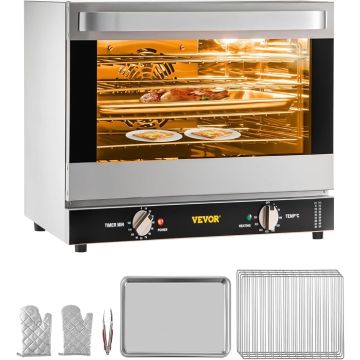 Horno de Convección Comercial VEVOR 66L 1800W 4 Niveles