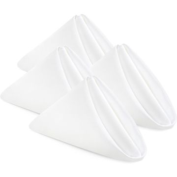 Servilletas de Tela Utopia Home, 24 Unidades, Blanco, 43x43 cm