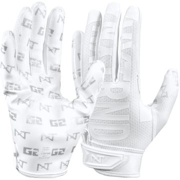 Guantes de fútbol NXT NXTRND G2 Pro para hombre blanco medio