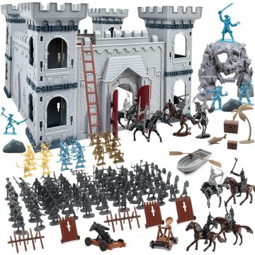 Castillo Medieval Caballero Figuras de Acción Juguete Construcción