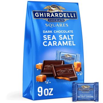 Chocolate Ghirardelli Dark Chocolate Sea Salt Caramel SQUARES - 9 oz
