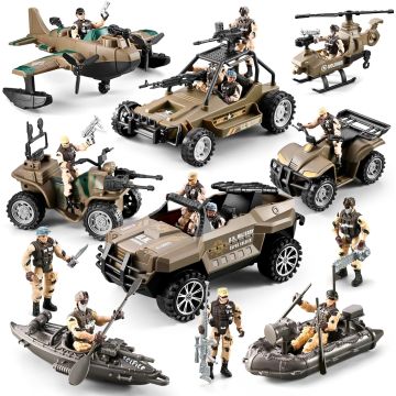 Set de 56 Figuras de Acción Militares con Vehículos y Armas