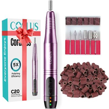 COSLUS C20 Taladro de Uñas Inalámbrico Recargable Kit de Manicura