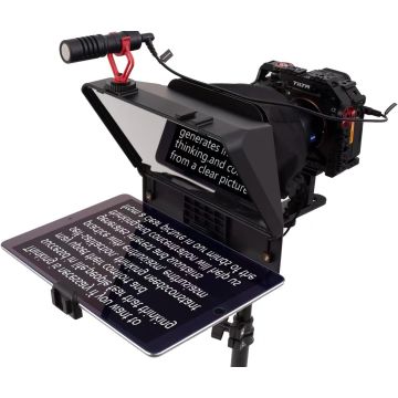 Teleprompter portátil A10 para smartphones y cámaras DSLR