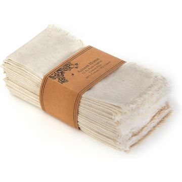 Servilletas de Tela Algodón y Lino ACCENTHOME 18x18 pulgadas Pack 12