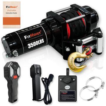 Winche Eléctrico 3500 lb 12V con Cable Sintético IP68