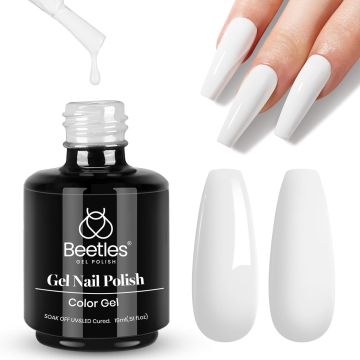 Esmalte de Uñas Gel Beetles Blanco - 1PC 15ml