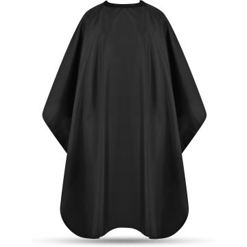 Capa de Corte de Pelo con Cierre Ajustable - 57" x 51" Negro