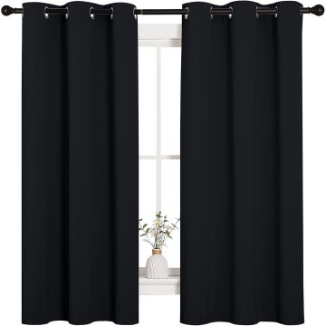 Cortinas Blackout NICETOWN 2 Paneles 42x63 pulgadas Negro