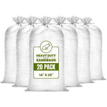 20 Bolsas para Contrapeso 50lb Capacidad Blanco