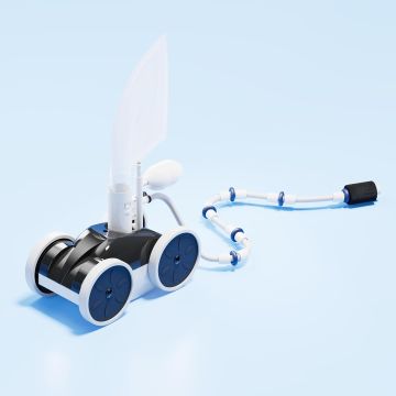 Limpiador de piscina a presión con cuatro ruedas Amptyhub