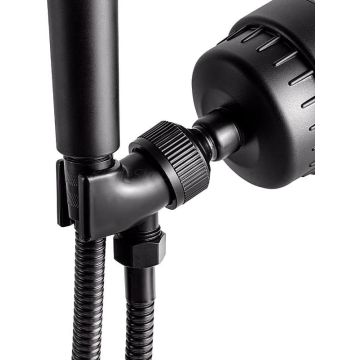 Adaptador y Soporte de Ducha de Pared Ajustable StoneStream para Cabezales de Ducha de Mano - Negro Mate