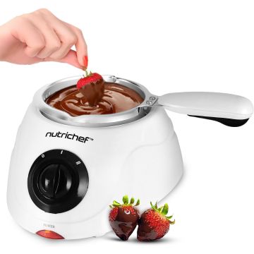 NutriChef Fuente de Chocolate Eléctrica 25W Blanco