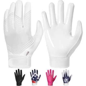 Guantes de fútbol adulto talla M color blanco