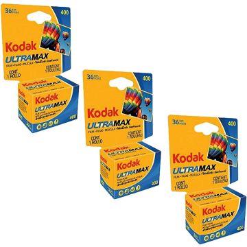 Kodak Ultramax 400 Color Print Film 36 Exp. 35mm Pack 3