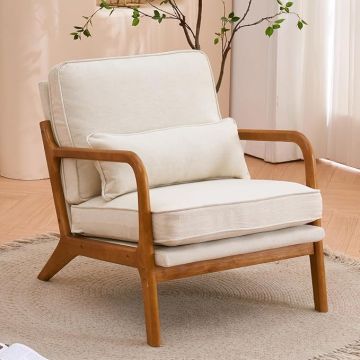Silla decorativa moderna de mediados de siglo con marco de m