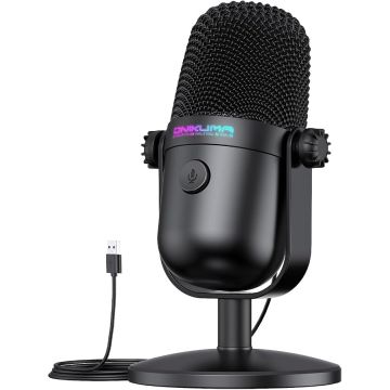 Micrófono USB con Cancelación de Ruido y Botón de Silencio p