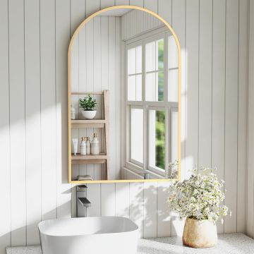 Espejo Decorativo Rectangular con Arco para Pared Baño 91x61 cm