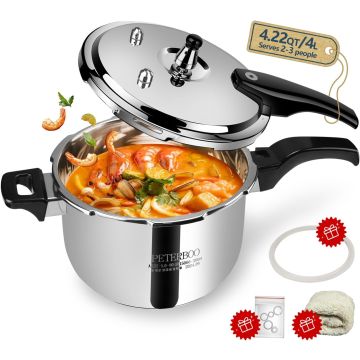 Olla A Presión Acero Inoxidable 4L Hestroney