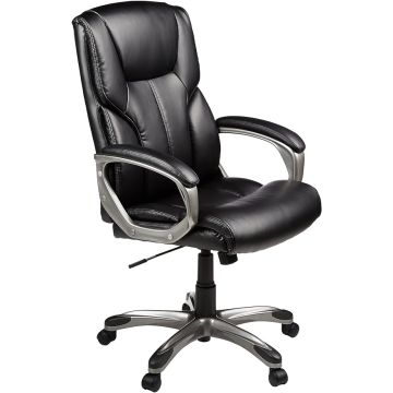 Silla De Oficina Ejecutiva Cuero Sintético Reclinable